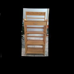 wooden shelf