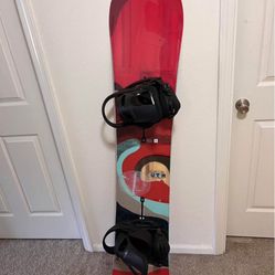 Burton Custom Snowboard With Cartel Bindings
