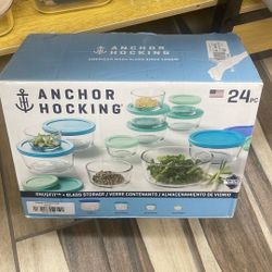Anchor Hocking 24pc Snugfit + Glass Storage
