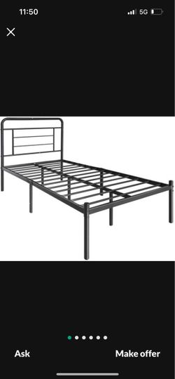 Twin metal bed