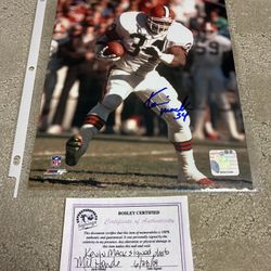 Kevin Mack Cleveland Browns Signed 8x10 Photo With COA