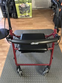 Foldable Rollator Walker with Seat