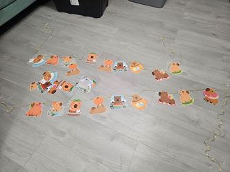 Capybara Party Banner Garland