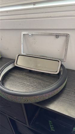 Steering cover rear view mirror license plate cover