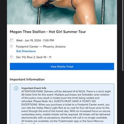 Concert Tickets - Megan Thee Stallion 