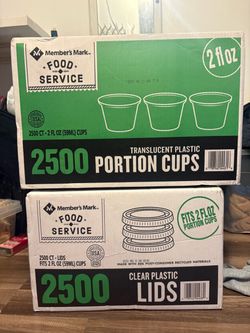 Portion cups brand new