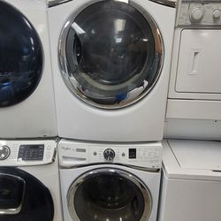 Whirlpool Front Loading Washer And Stackable Gas Dryer Set 