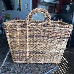 WICKER BASKET STORAGE ORGANIZER OBO