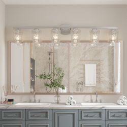 Saratoga 6 - Light Bathroom Steel Dimmable Vanity Light $90