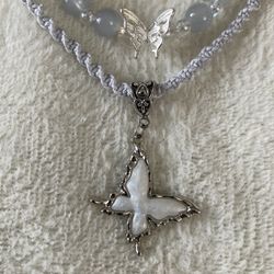 Handmade Necklace And Bracelet (butterfly) 