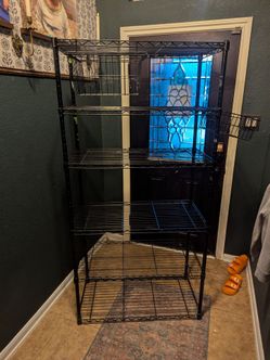 Multi-tier Metal Wire Shelving Unit with Baskets