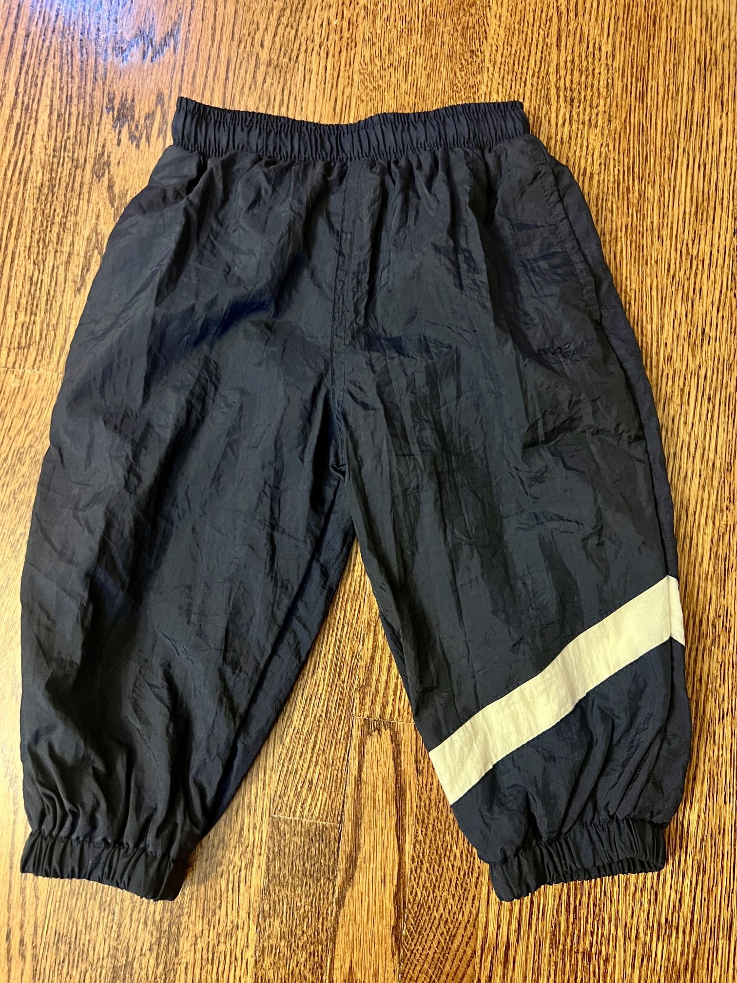 Vintage 90s Pro Sport Navy Blue Line Windbreaker pants size 12 months