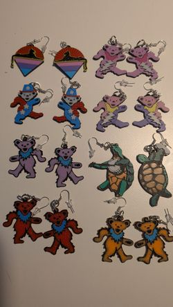 Grateful Dead Bear Earrings