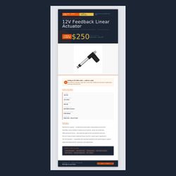 Progressive Automations 12V 16" 400lb Linear Actuator Hall Effect IP66 Lot of 2