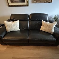 Leather Reclining Sofa 
