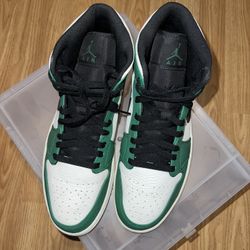 NIKE AIR JORDAN RETRO 1 MID PINE GREEN SIZE 12 $110