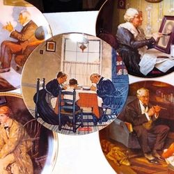 # 🎨 Own a Piece of American Art History! 🎨

**Edwin M. Knowles Norman Rockwell Collector Plates**

