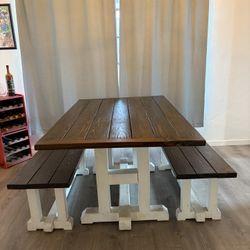 🌾 Custom Farmhouse Kitchen Table – Local Craftsmanship 🌾