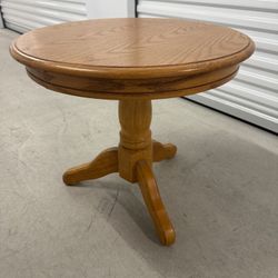 Solid Oak Round End Table (24” Diameter)- Pending Sale 