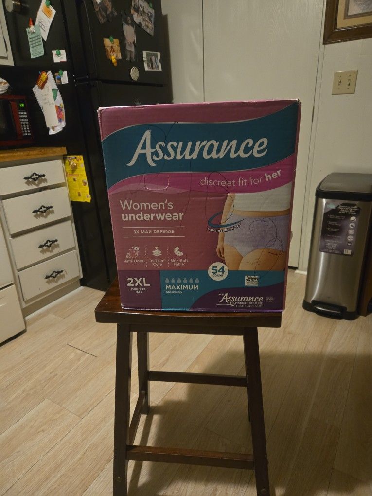 Assurance Women's size two x pull ups fifty four count 