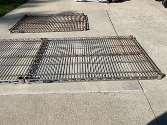 FREE NSF wire storage racks 24”x36”. Rusty. See photos