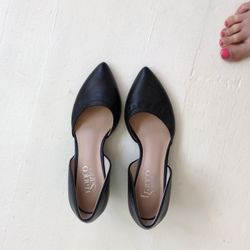 Franco Sarto Black Wedges  size 6.5