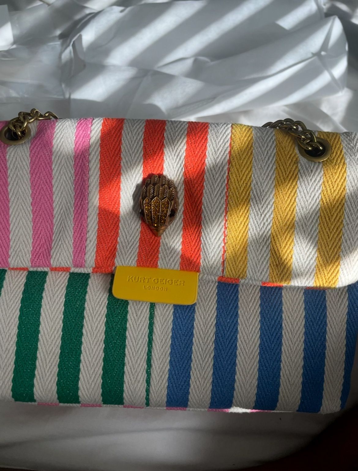 Kurt Geiger Rainbow Stripe Crossbody Bag