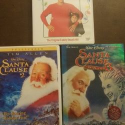 Santa Clause 1,2, & 3 DVD's Starring Tim Allen 