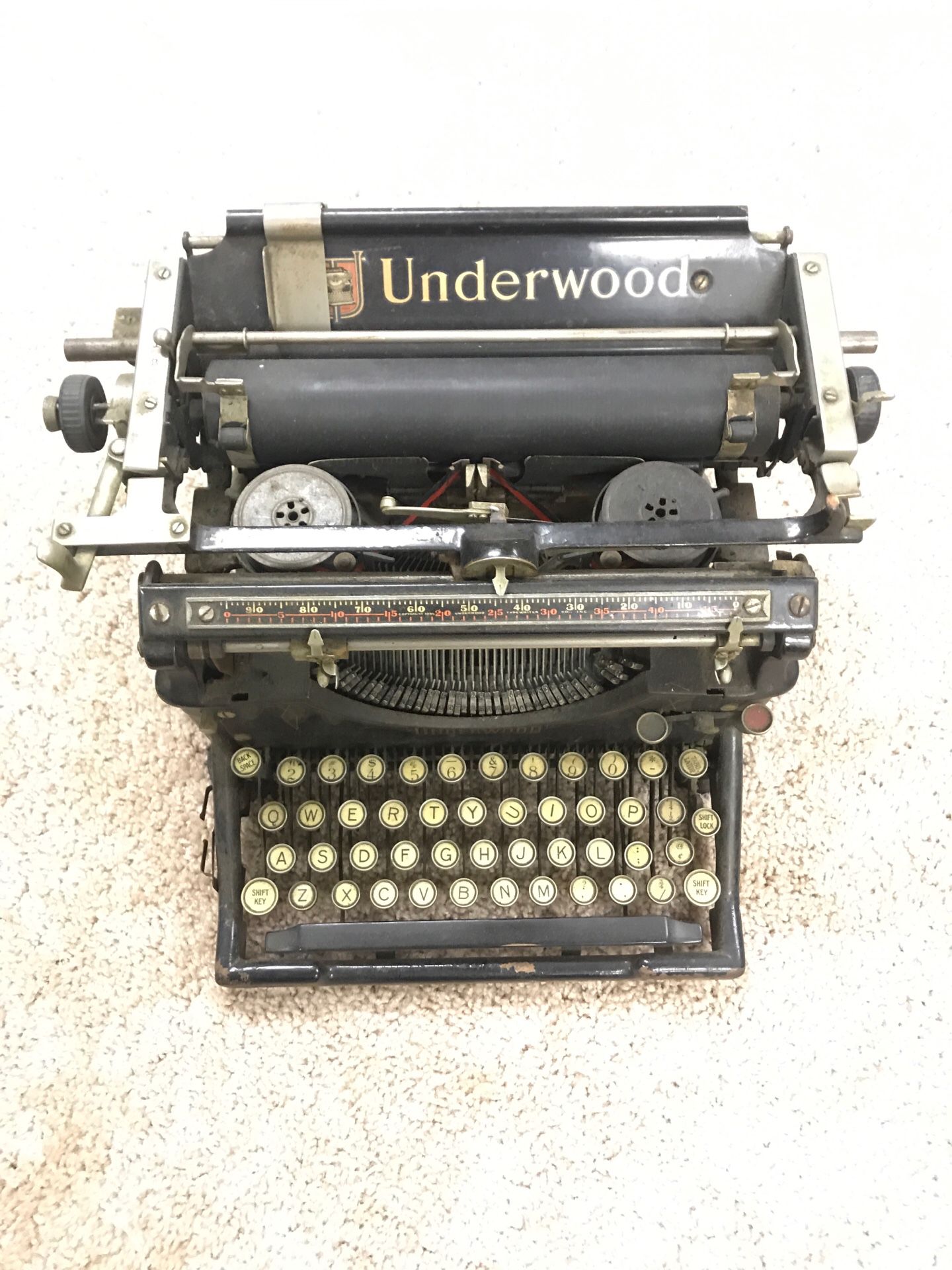 Vintage Underwood No. 5 Typewriter.