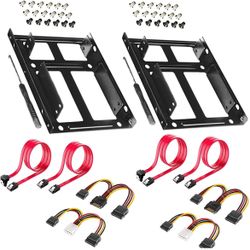 2 Pack SSD/HDD Metal Mounting Bracket kit 2.5 to 3.5 *BRAND NEW*