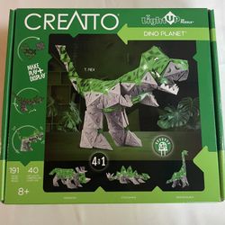 Thames and Kosmos Creatto Light Up 3D Puzzle Dino Planet 4 In 1 Green Gray