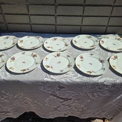 10 Crown Bavaria Dinner Plates 