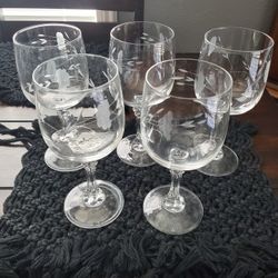 Princess House Crystal Wine Glasses