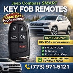 Jeep Compass Smart Remote Key Fob (Push Start)