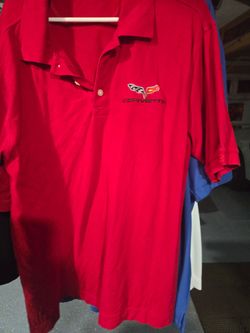 11 Corvette Embroidered Red Polo Shirt