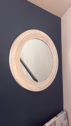 Round large mirror
