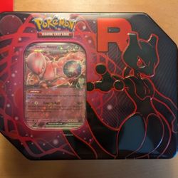 Pokemon Cards Sealed Team Rocket Tin Mewtwo Destined Rivals & Journey Together