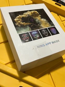 Shining app mask Greta for Halloween costume Has a ton of different led face mask variations
