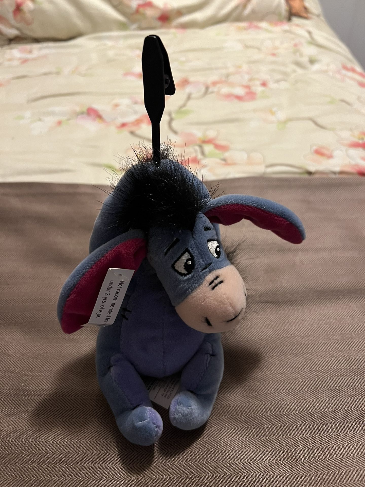 Disney store Mini Bean Bag EEYORE Winnie The Pooh Plush Toy Donkey With Clip