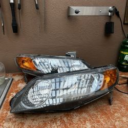 Headlights black housing civic sedan 8th