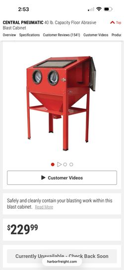 Harbor Freight Sandblasting Cabinet