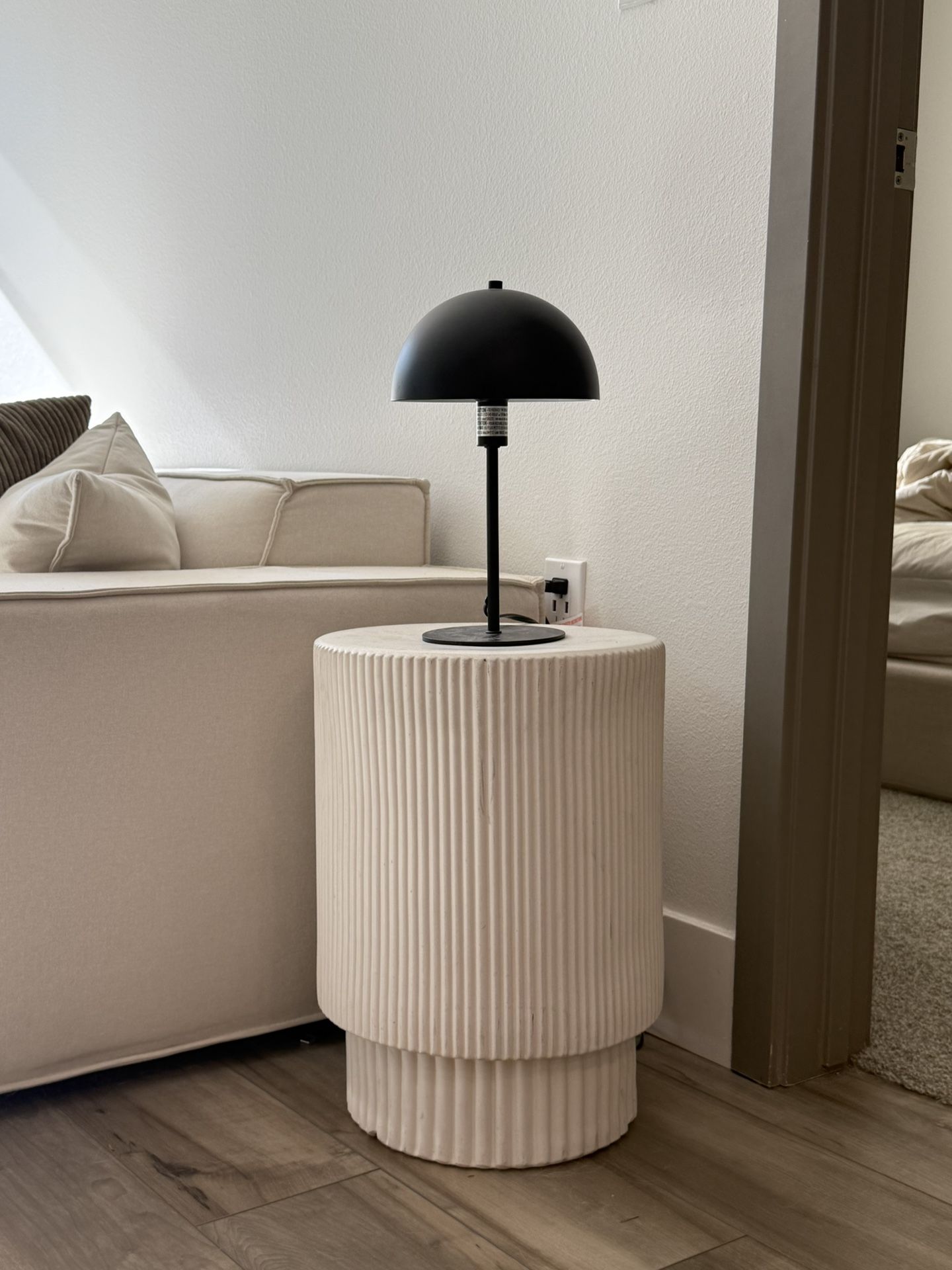 West Elm Fluted Ceramic Indoor/Outdoor Side Table