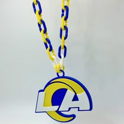 3-D printed Los Angeles Rams Necklace