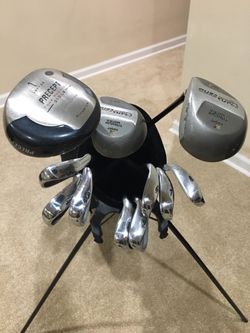 Golf clubs and bag