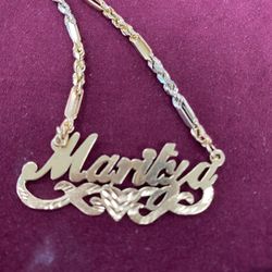 14k Gold Necklace With Maritya Pendant 