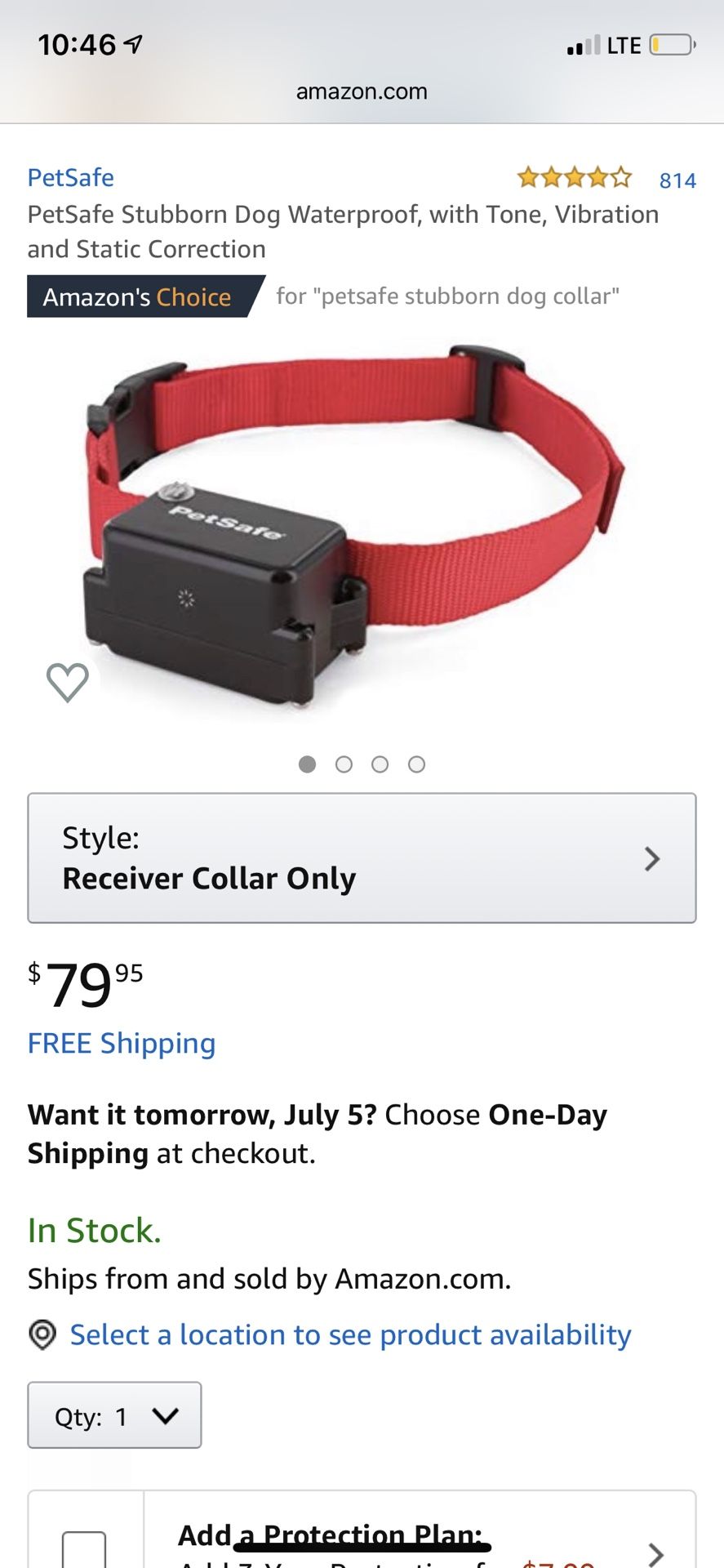 Petsafe stubborn dog waterproof bark control collar
