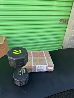 Rage Fitness Rubber Hex Dumbbells