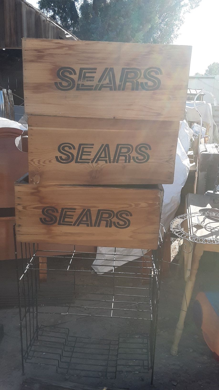 Collectable Sears wooden medium to large size cretes or boxes
