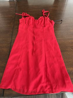 Red Cotton/Nylon Dress