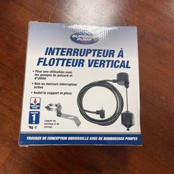 New In Box Superior Pump 92010 Vertical Float Switch , Black
